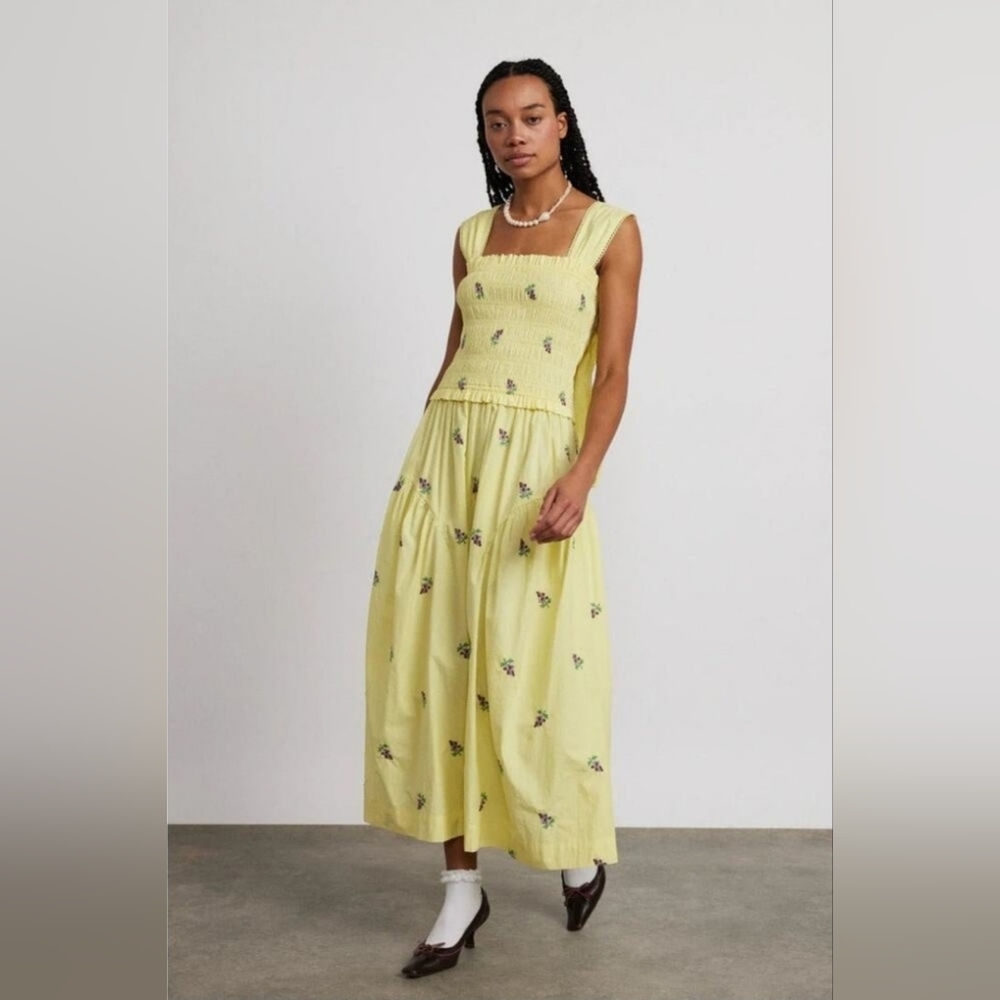 Damson Madder Tish Poplin Midi Dress EU Size 18/ US 14